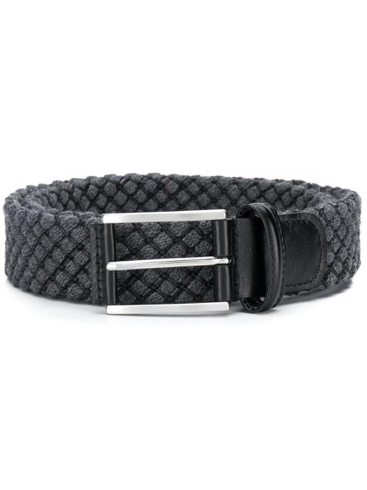 Anderson's Check Stitch Detail Belt - Grey