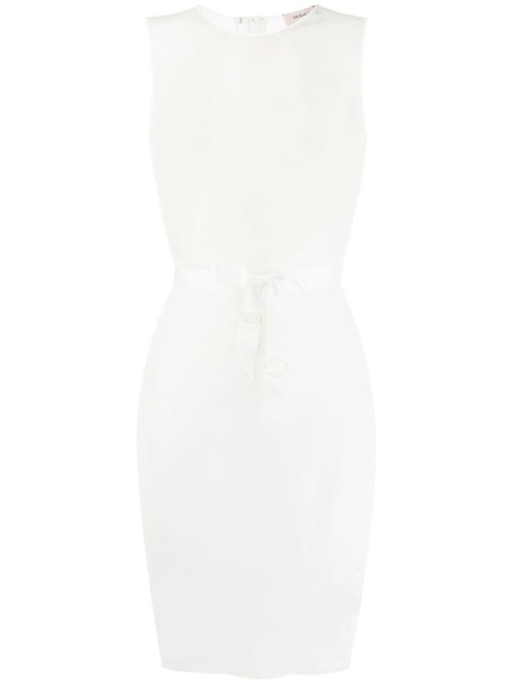 Murmur Sheer Bodycon Dress Overlay - White