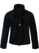 Jil Sander 'battisti' Reversible Leather Jacket - Black