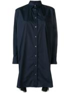 Sacai Pleated Side Shirt Dress - Blue