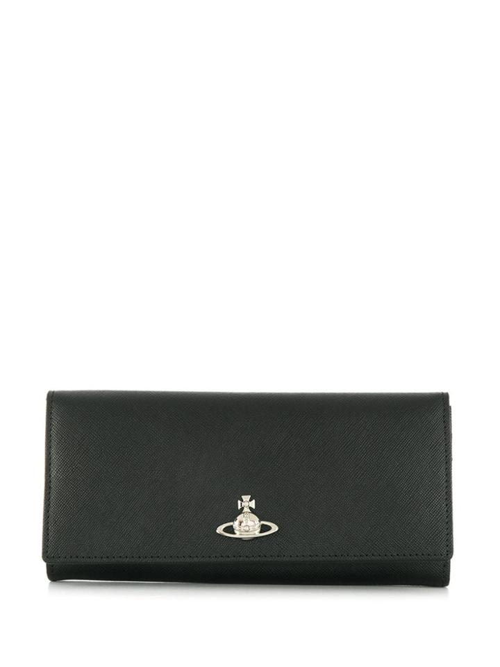 Vivienne Westwood Foldover Top Wallet - Black