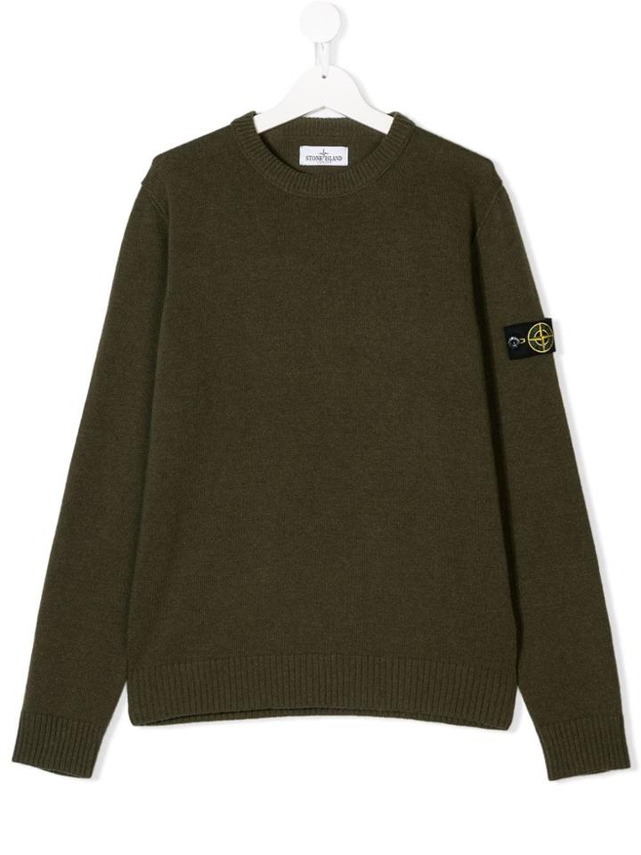 Stone Island Junior Teen Crew Neck Jumper - Green