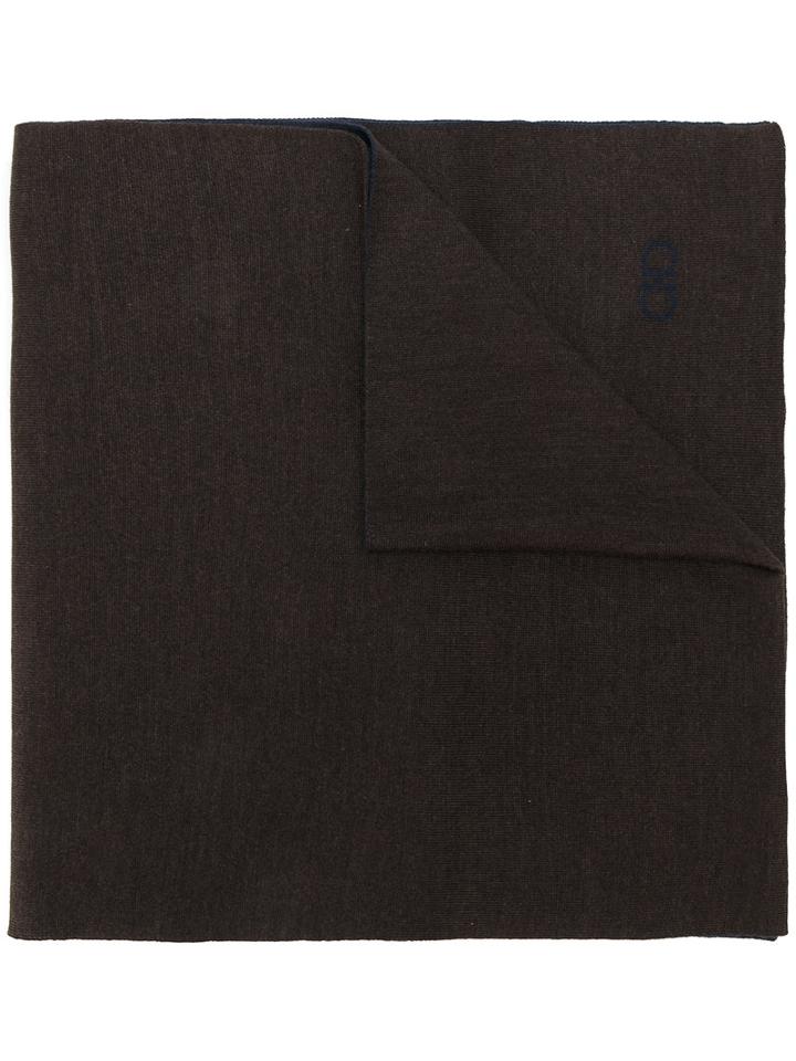 Salvatore Ferragamo - Classic Knitted Scarf - Men - Silk/wool/virgin Wool - One Size, Brown, Silk/wool/virgin Wool