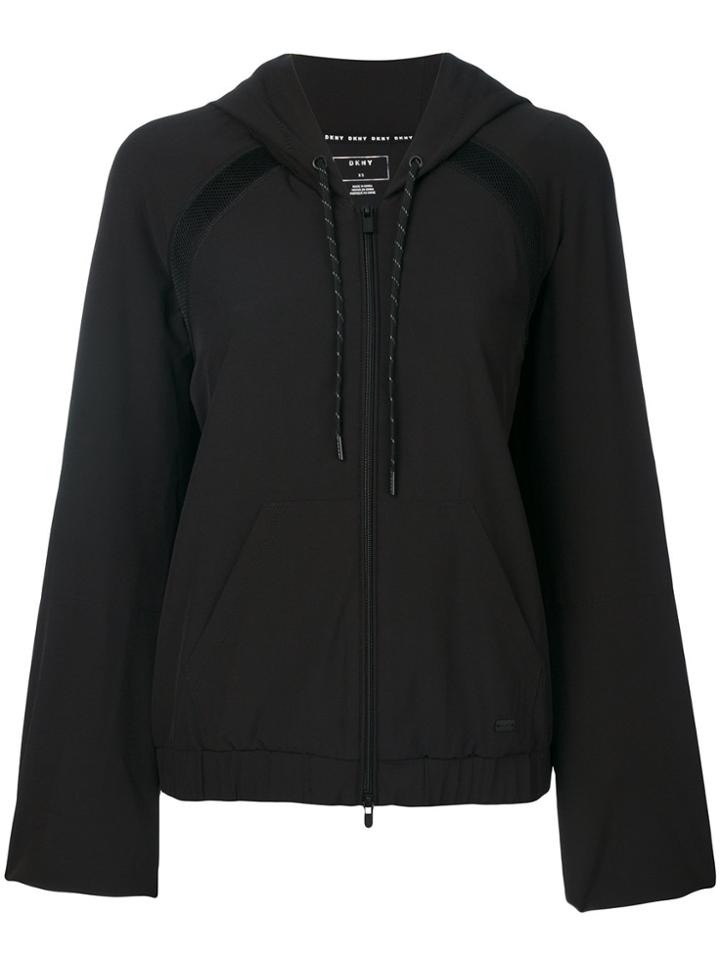 Dkny Zipped Hooded Sweatshirt - Black