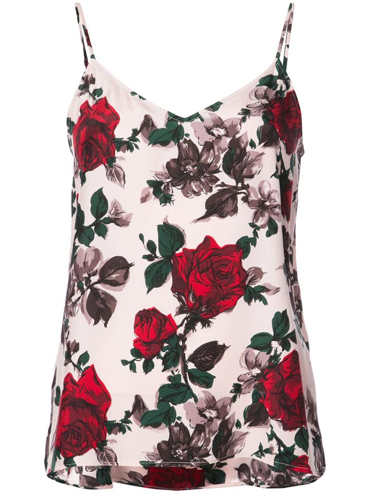 Equipment Floral Print Vest Top - Pink & Purple