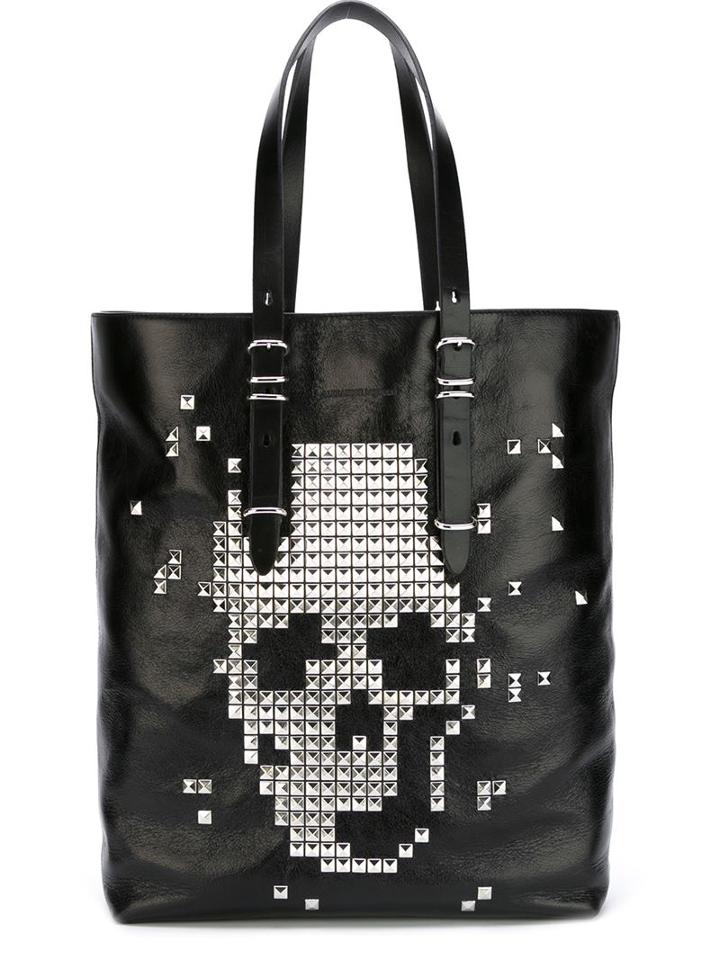Alexander Mcqueen Studded Skull Tote, Men's, Black