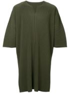 Homme Plissé Issey Miyake Pleated Long T-shirt - Green