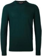 Michael Kors Crew Neck Jumper, Men's, Size: Medium, Green, Merino