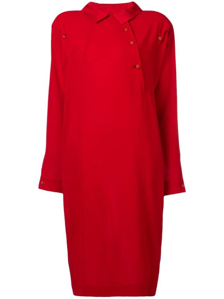 Fendi Pre-owned 1980's Dropped Shoulders Dress - Red