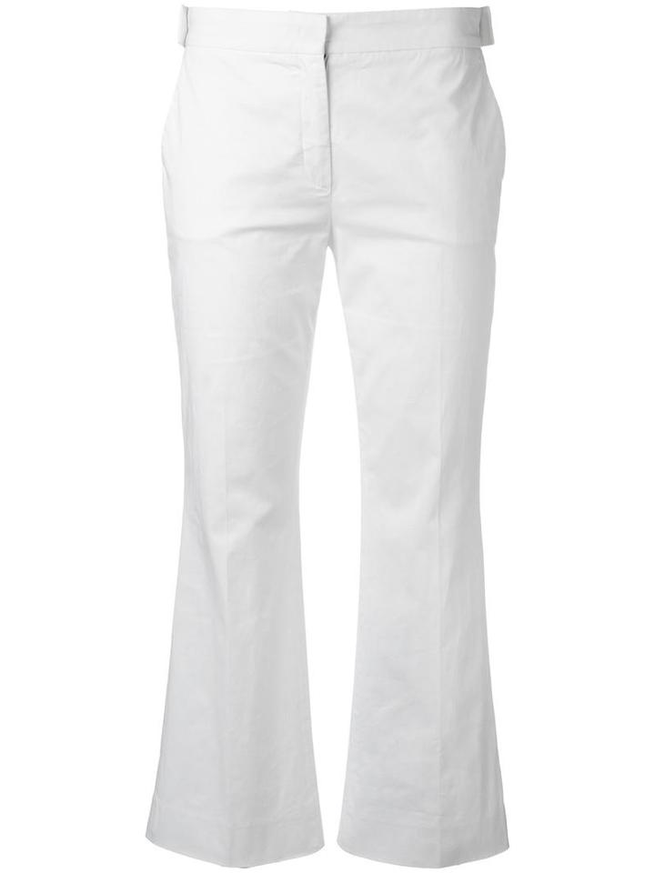 No21 Palazzo Pants, Women's, Size: 40, White, Cotton/spandex/elastane