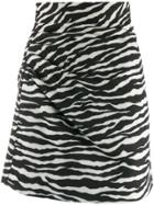 P.a.r.o.s.h. Zebra Print Skirt - Black