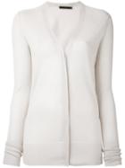 Calvin Klein Collection - Cashmere V-neck Cardigan - Women - Cashmere - S, Pink/purple, Cashmere