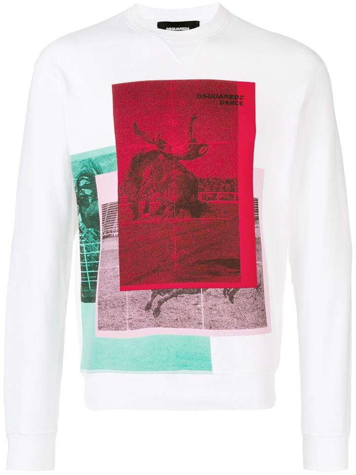 Dsquared2 Dance Print Sweatshirt - White