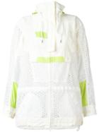 Sacai Eyelet Lace Cagoule Style Jacket, Women's, Size: 2, White, Cotton/nylon/cupro