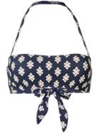 Tory Burch Diamond Print Bikini Top - Blue