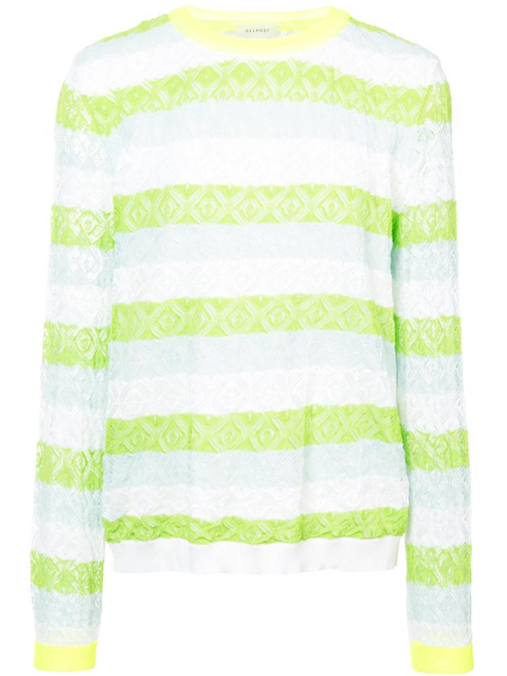 Delpozo Lace-knit Sweater - Green