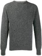 Ymc Textured Knit Crew Neck Sweater - Grey