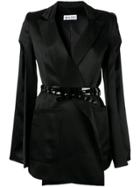 Maticevski Slit Sleeves Belted Blazer - Black