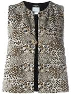 Chanel Vintage Jacquard Waistcoat, Women's, Size: 40, Black