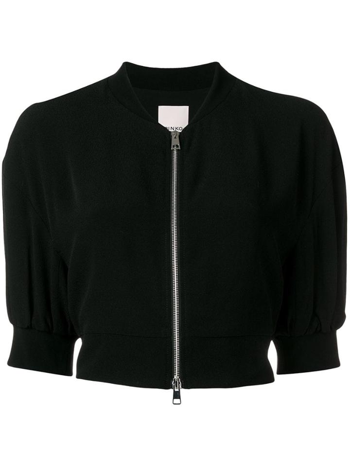 Pinko Zipped Up Cropped Jacket - Black