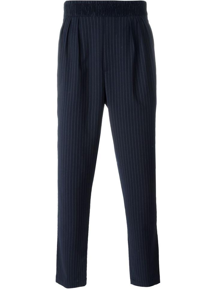 Paolo Pecora Pinstripe Tapered Trousers