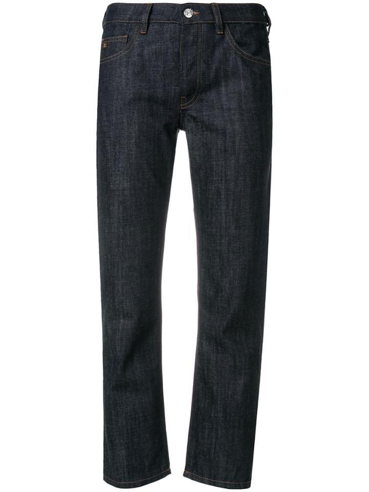 Nine In The Morning Cropped Slim Fit Jeans - Blue