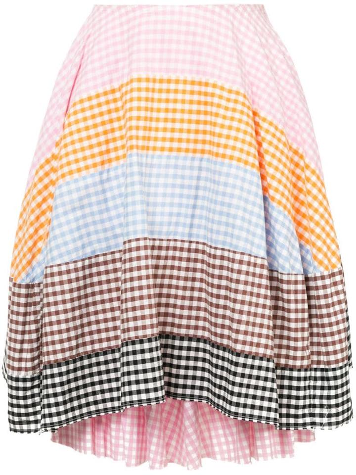 Comme Des Garçons Pre-owned Checkered Patchwork Skirt - Multicolour