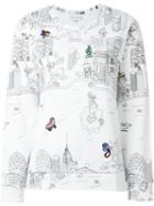 Mira Mikati City Print Patch Details Sweatshirt