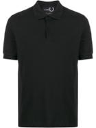 Raf Simons X Fred Perry Logo Plaque Short Sleeve Polo Shirt - Black