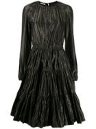 Miu Miu Ruched Flared Dress - Green