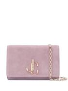 Jimmy Choo Varenne Wallet On Chain - Pink