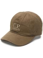 Cp Company Logo Embroidered Baseball Cap - Green