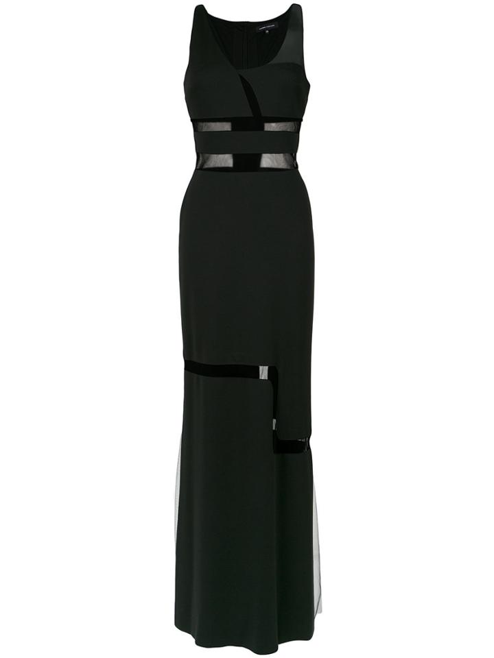 Gloria Coelho Panelled Gown - Black
