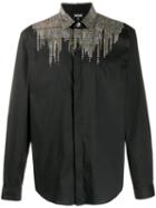 Just Cavalli Sequin Studded Tailored Shirt - Black