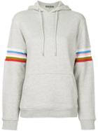 Alexa Chung Striped Panel Hoodie - Grey