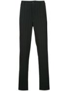Comme Des Garçons Homme Plus Striped Skinny Trousers - Black
