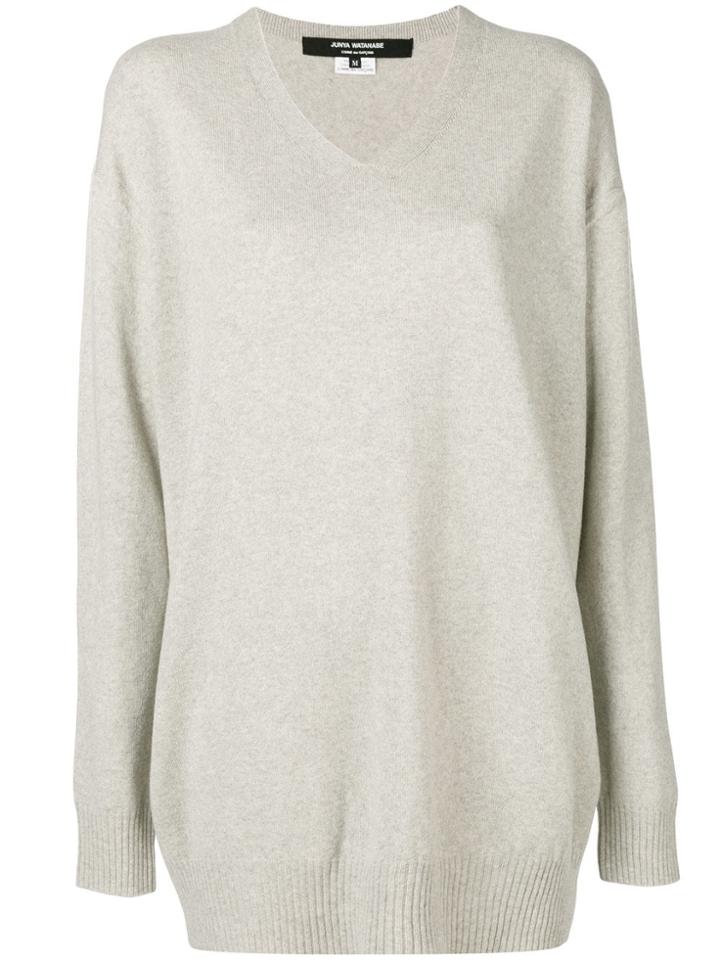 Junya Watanabe V-neck Sweater - Nude & Neutrals