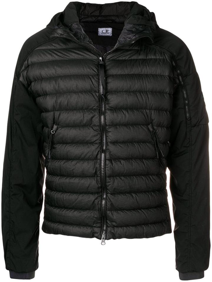 Cp Company Zipped Padded Jacket - Black