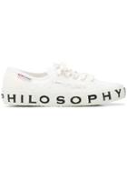 Philosophy Di Lorenzo Serafini Printed Sole Lace Sneakers - White