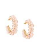 Simone Rocha Crystal Embellished Hoop Earring - Pink