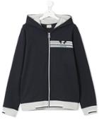 Armani Junior Teen Zip-up Hoodie - Blue