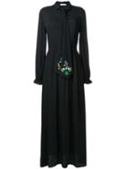 Vivetta Floral Detail Dress, Women's, Size: 42, Black, Viscose