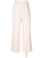 Haider Ackermann Cropped Belted Trousers - Neutrals