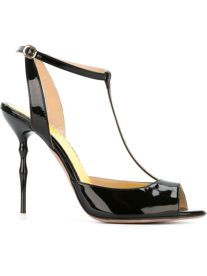 Francesca Mambrini Dolly Sandals, Women's, Size: 38.5, Black, Patent Leather/leather