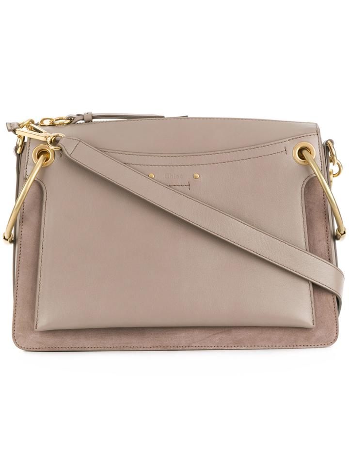 Chloé Medium Roy Shoulder Bag - Nude & Neutrals