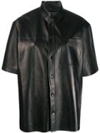 Bottega Veneta Leather Shirt - Black
