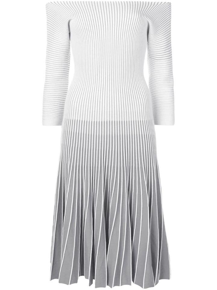 Alaïa Pre-owned 2000 Striped Dress - Grey