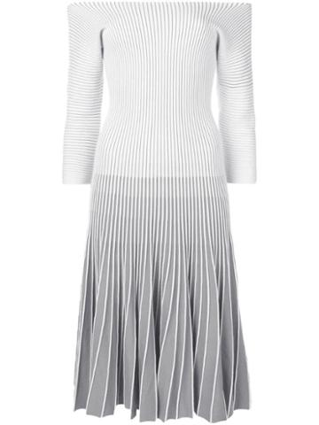 Alaïa Pre-owned 2000 Striped Dress - Grey