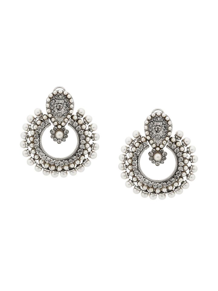 Etro Crystal Pearl Embellished Earrings - Metallic