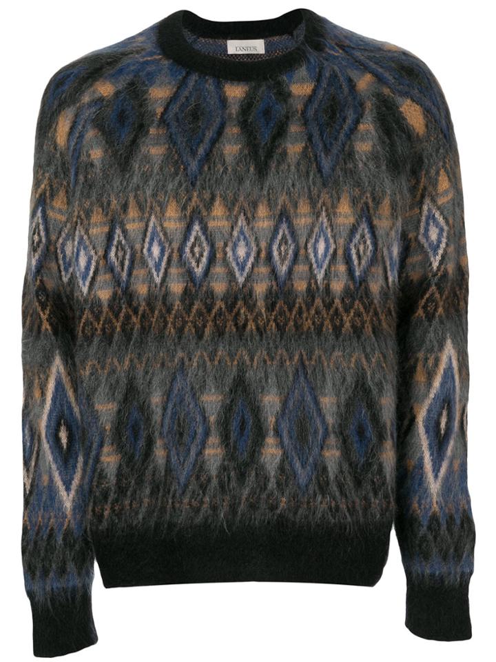 Laneus Embroidered Knitted Sweater - Multicolour
